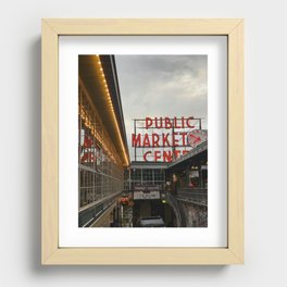 Seattle Public Market Center Recessed Framed Print