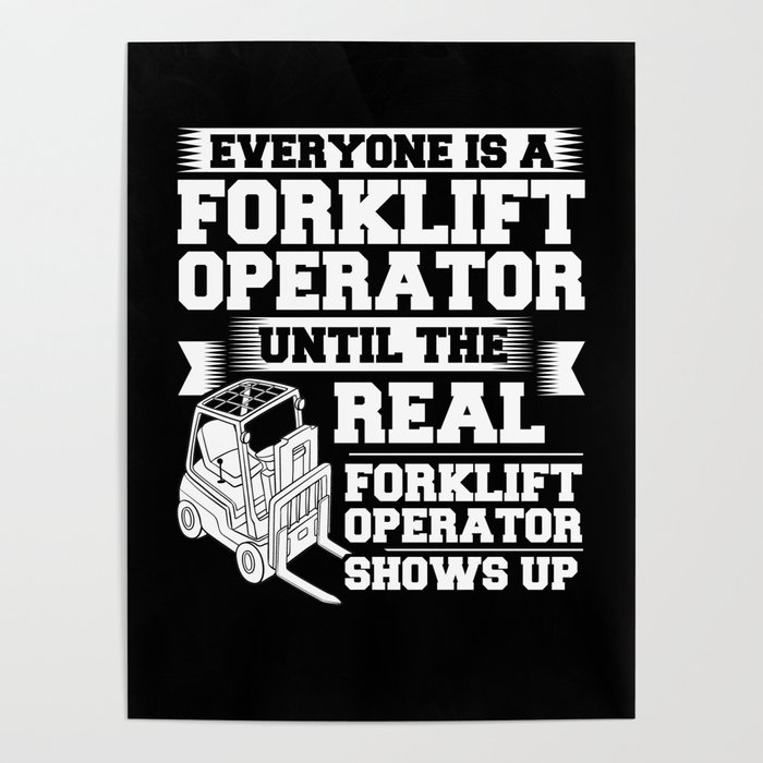 Forklift Operator Driver Lift Truck Training Poster