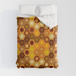 Golden Honeycomb Duvet Cover