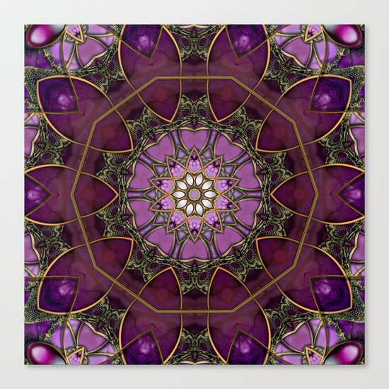 Amethyst Pink Mandala Canvas Print