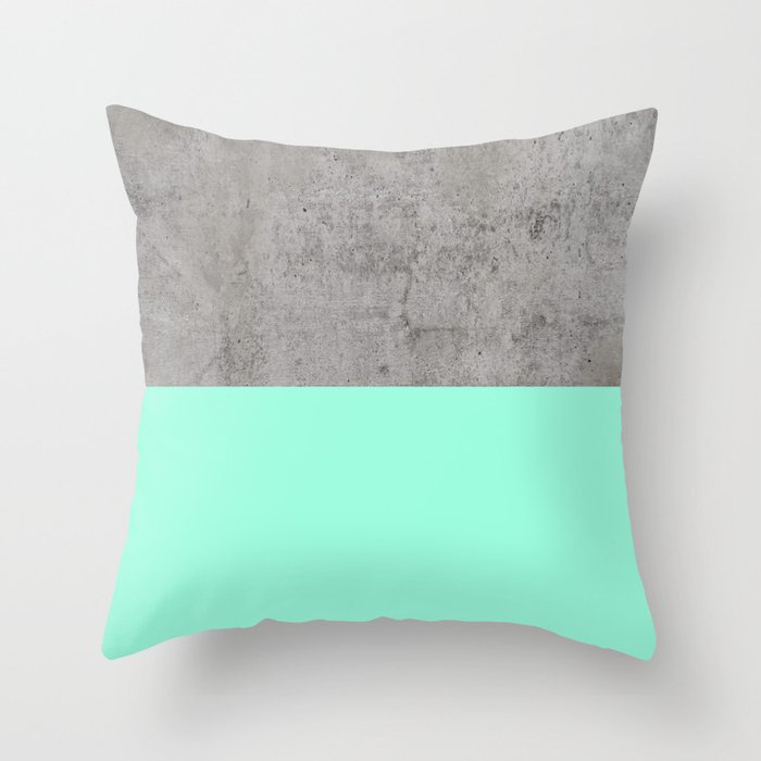 Sea on Concrete Throw Pillow