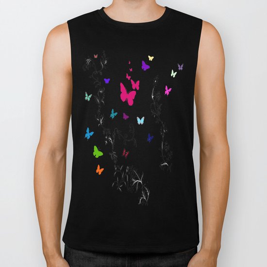 Butterfly Garden Biker Tank