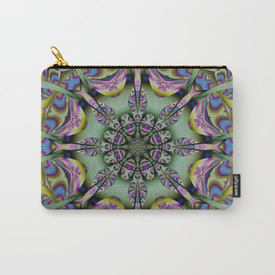 Colourful mandala with decorative shapes and tribal patterns Carry-All Pouch