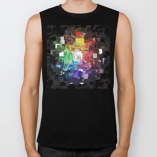 Spectral Geometric Abstract Biker Tank