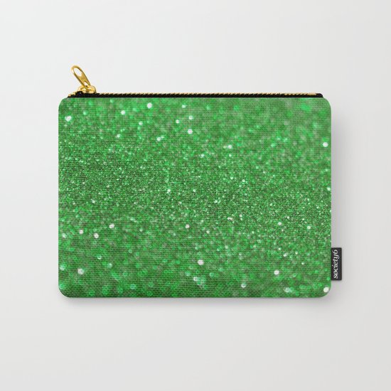 Bright Green Glitter Carry-All Pouch