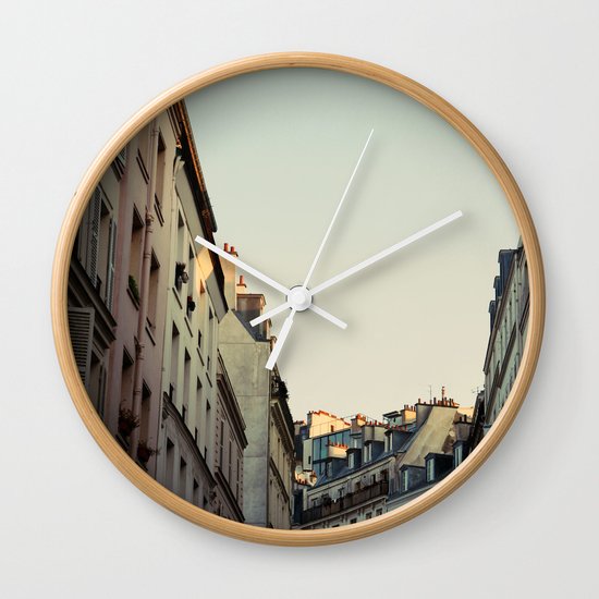 Pastel Paris Wall Clock