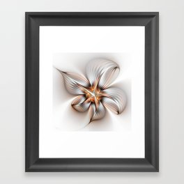 Elegance of a Flower, modern Fractal Art Framed Art Print
