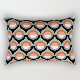 Optimism and Pessimism Geometric Mid-Century Pattern - Desert Colors Rectangular Pillow