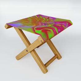 Floral IV Abstract Folding Stool