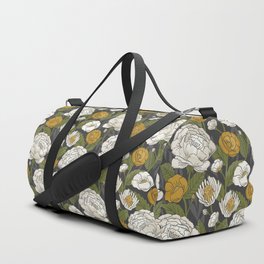 Spring Garden - Gray + Gold Duffle Bag