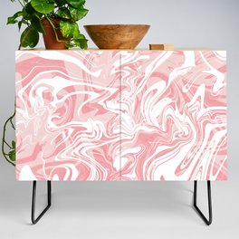 Pretty white and pink marble design Credenza