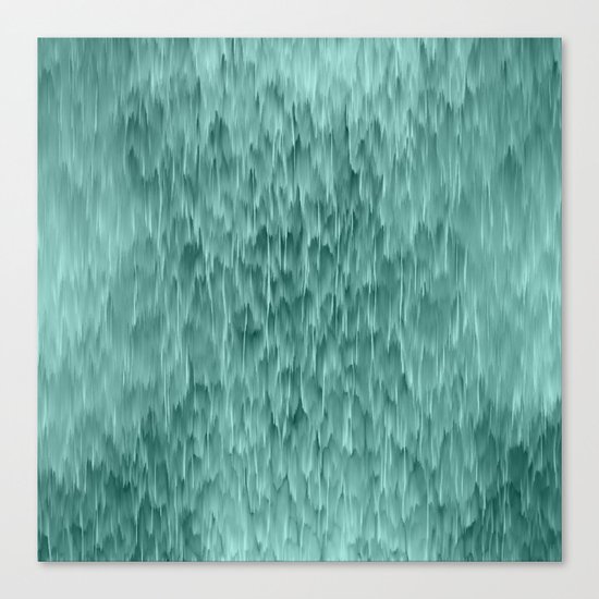 mint abstract rain Canvas Print