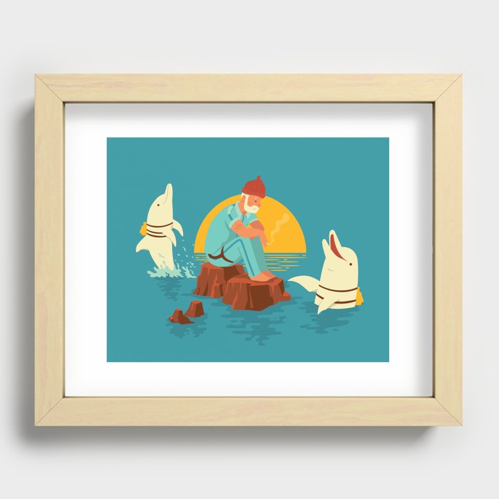 Sonnofabitch, I'm sick of these dolphins Recessed Framed Print