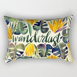 Tropical Wanderlust – Orange & Emerald Rectangular Pillow