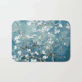 Vincent Van Gogh Almond Blossoms Teal Bath Mat