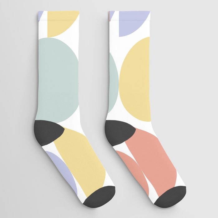 modern shapes_monday palette Socks