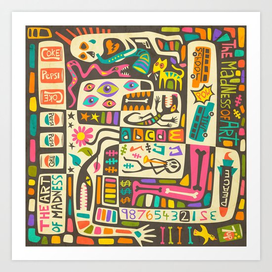 Tastes Great But Totally Inedible: Must be JAZZ (the art of madness and madness of art) Art Print