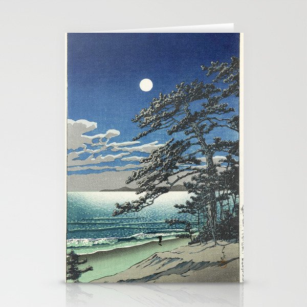 "Spring Moon at Ninomiya Beach" by Hasui Kawase, 1931 Stationery Cards