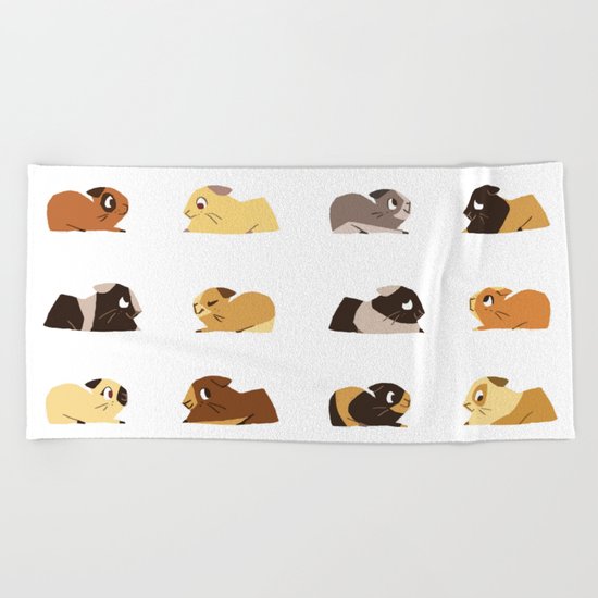 Guinea pigs Beach Towel