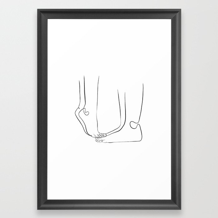 Couple Single Line Art Framed Art Print