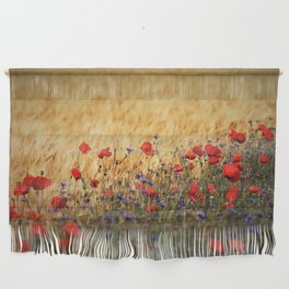 Peaceful Poppies, Cornflowers and Wheat Wall Hanging