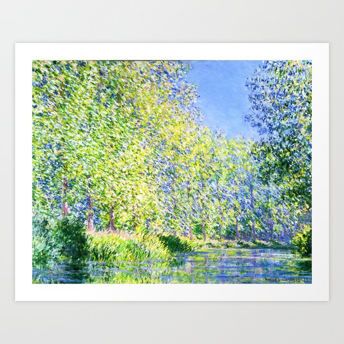 Monet: Bend in the River Epte Art Print