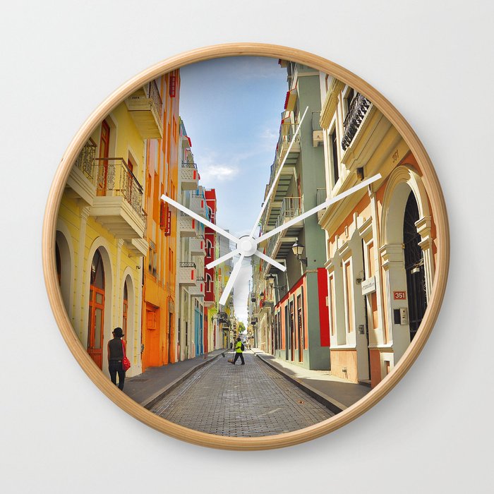Streets of Old San Juan Wall Clock