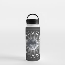 Greek statues cycle of the moon , vector art, tarot cards Water Bottle