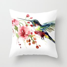 Hummingbird Throw Pillow