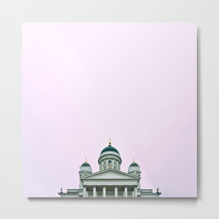Pink Finland | ArchiMinimal Metal Print