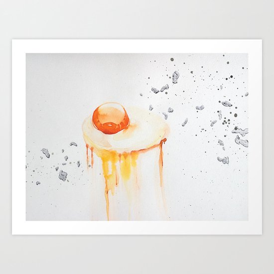 Raw Egg Art Print
