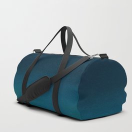 Navy blue teal hand painted watercolor paint ombre Duffle Bag