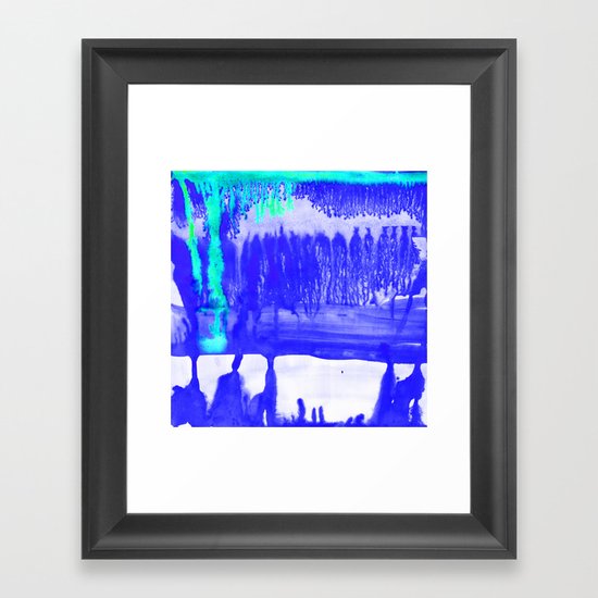 Dip Dye Ultramarine Framed Art Print