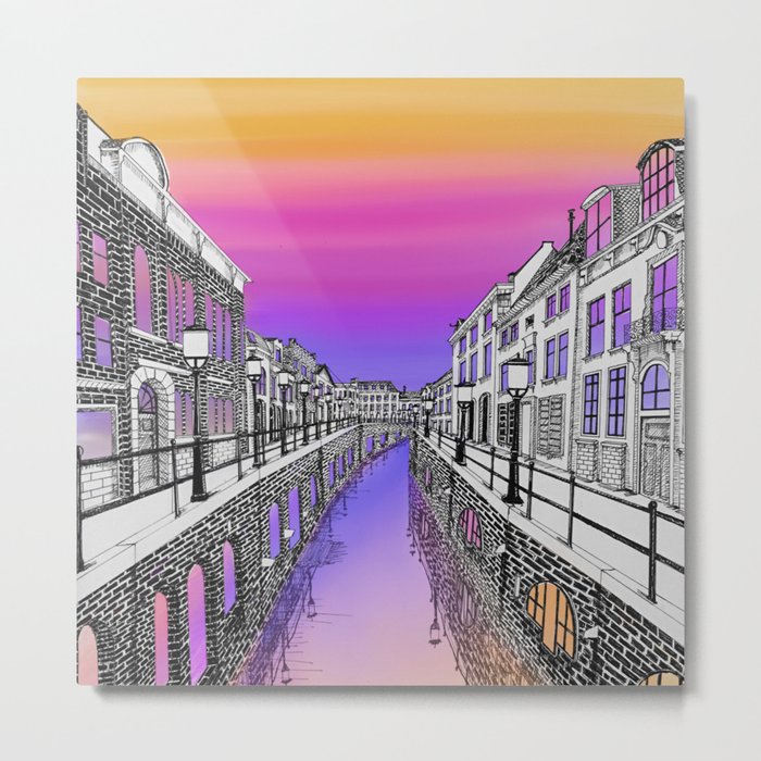 Colorful Canal  Metal Print