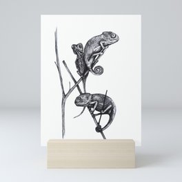Three chameleons Mini Art Print