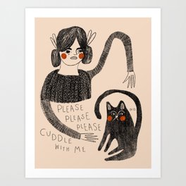 Resistant Cat Art Print