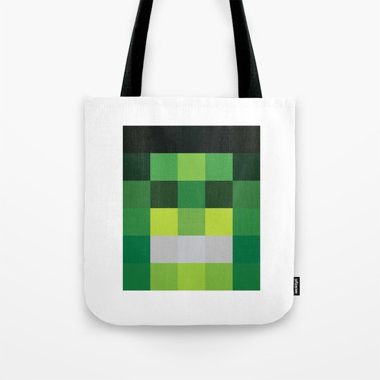 hero pixel green black Tote Bag