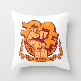 Bitcoin Revolution Throw Pillow