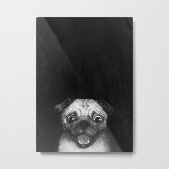 Snuggle pug Metal Print