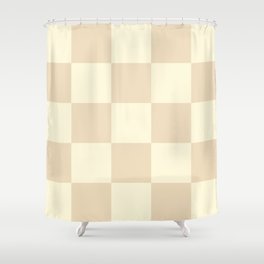 Muted Checkerboard Shower Curtain