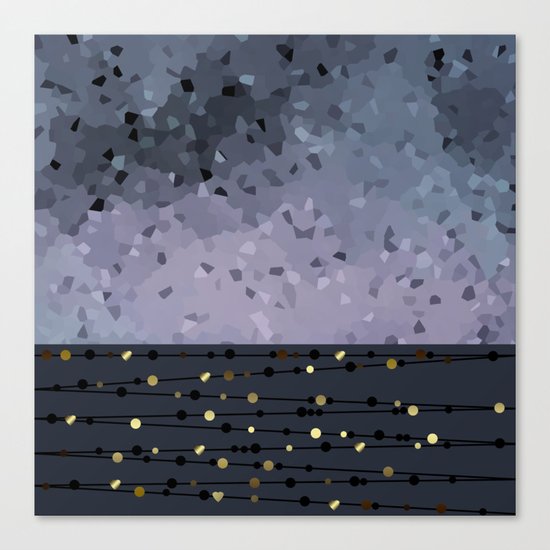 Pink-grey ,blue combo pattern . Canvas Print
