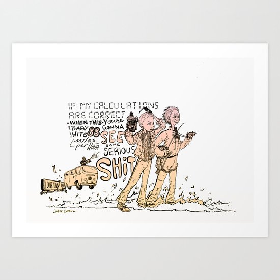 Back to the Future - another "you're COLOR" promo! Art Print