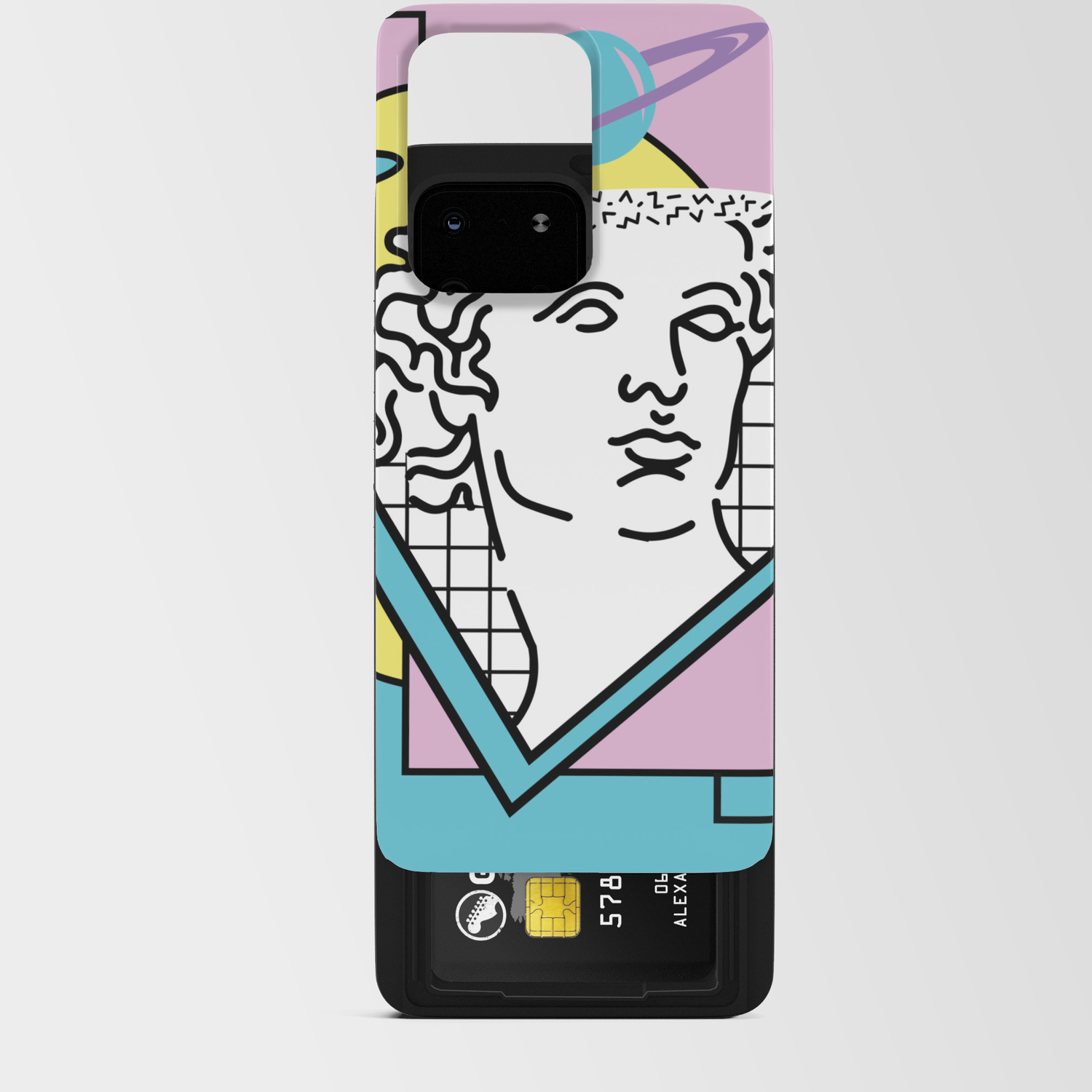 Apollo Vaporwave 80s Android Card Case By Graphicwavedesign Society6
