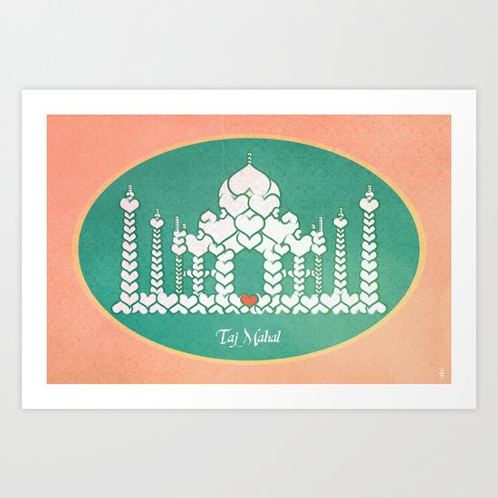 Taj Mahal is Love Art Print
