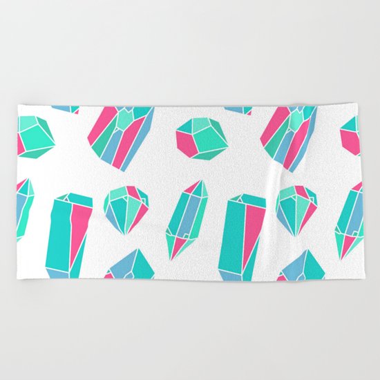 Diamonds & minerals Beach Towel