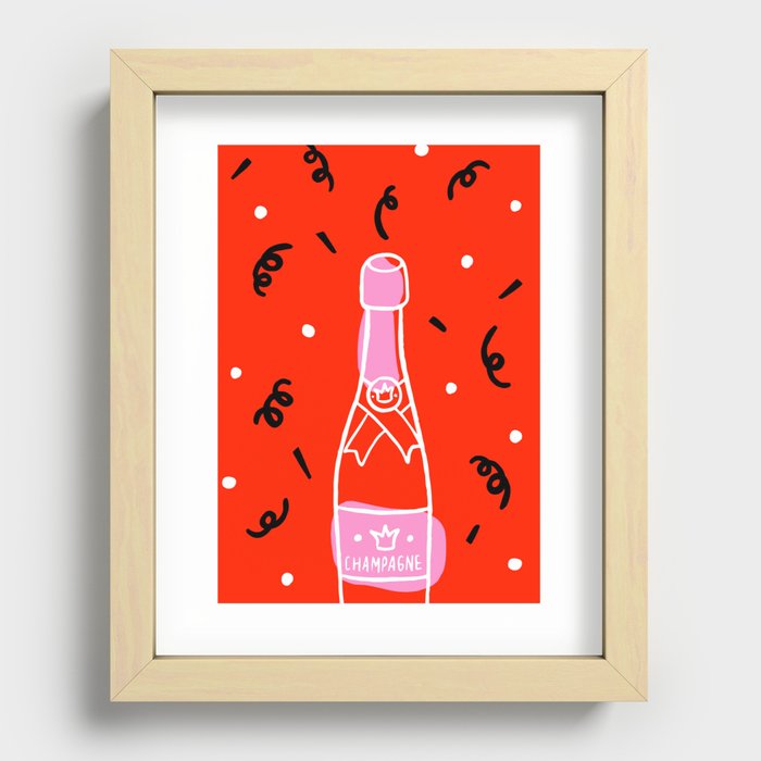 Champagne Bottles Recessed Framed Print