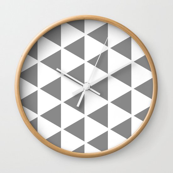 Sleyer Grey on White Pattern Wall Clock