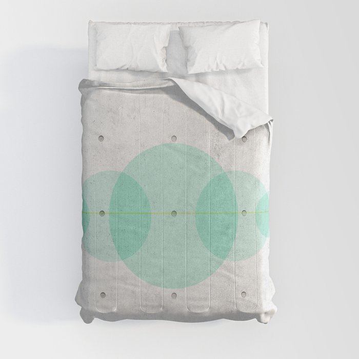 Concrete and Circle Abstract Comforter