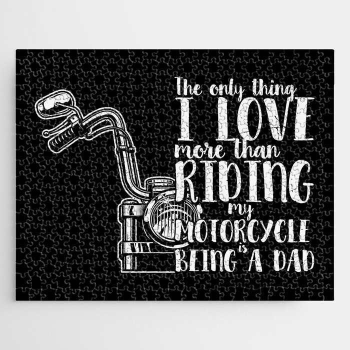 Motorcycle Riding Dad Jigsaw Puzzle