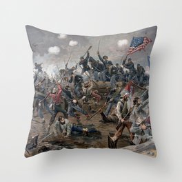 The Battle of Spotsylvania Court House - Civil War Throw Pillow